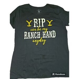 Yellowstone Rip Can Be My Ranch Hand Womens Shirt XL T‎ Short Sleeve Black